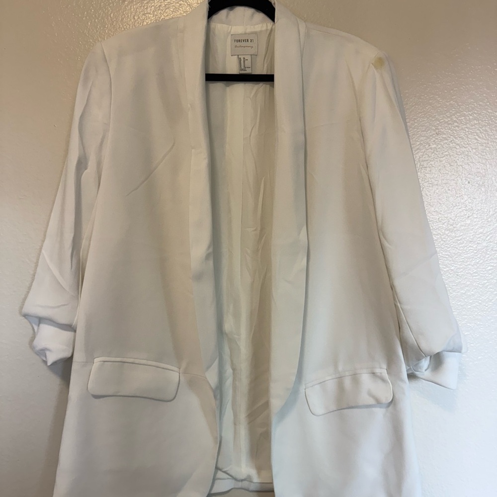 Women's White Blazer by Francesca's Collections